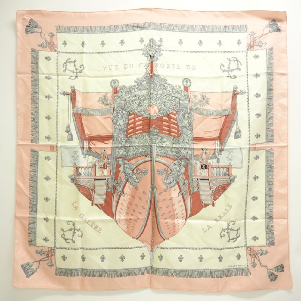 エルメス HERMES スカーフ クイーンの戴冠式 カレ90 ピンク HERMES