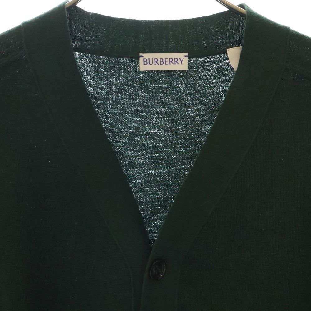 LA7995 バーバリーズ ウール 長袖ニットカーディガン グリーン M LA7995 バーバリーズ ウール 長袖ニットカーディガン グリーン M