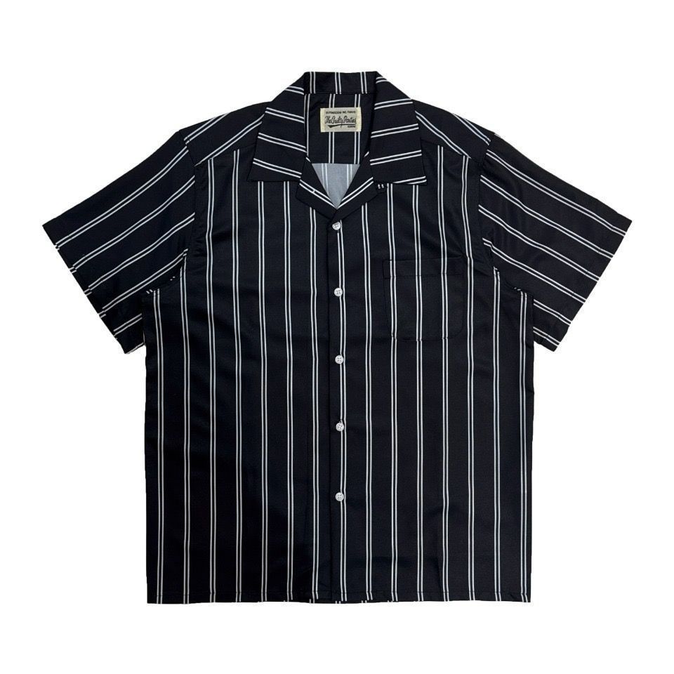 ✨極美品✨ WACKO MARIA (ワコマリア) STRIPED OPEN COLLAR SHIRT ハワイアンシャツ 半袖シャツ