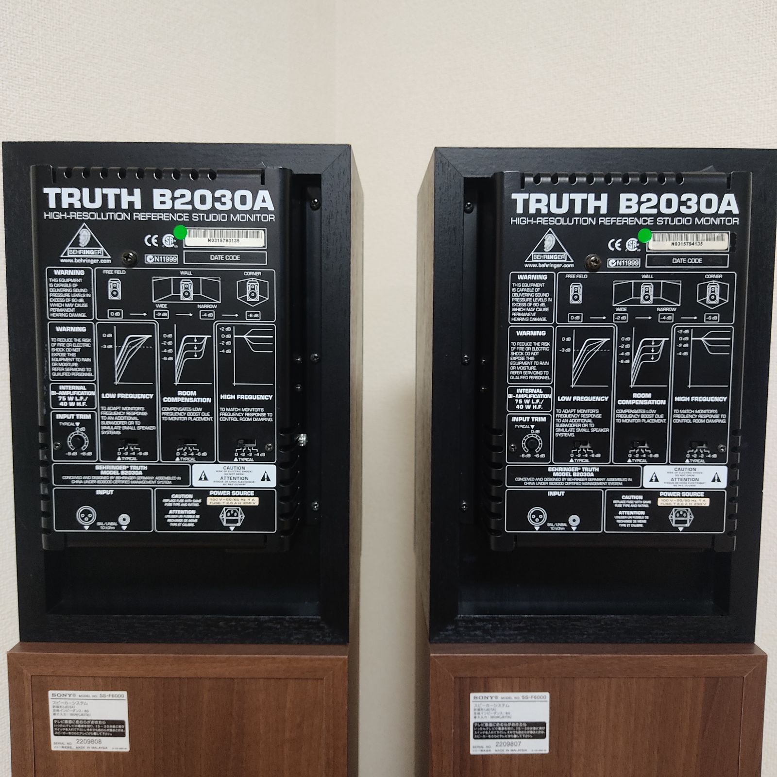 BEHRINGERべリンガー TRUTH B2030A モニタースピーカー ペア（B2031Pの 