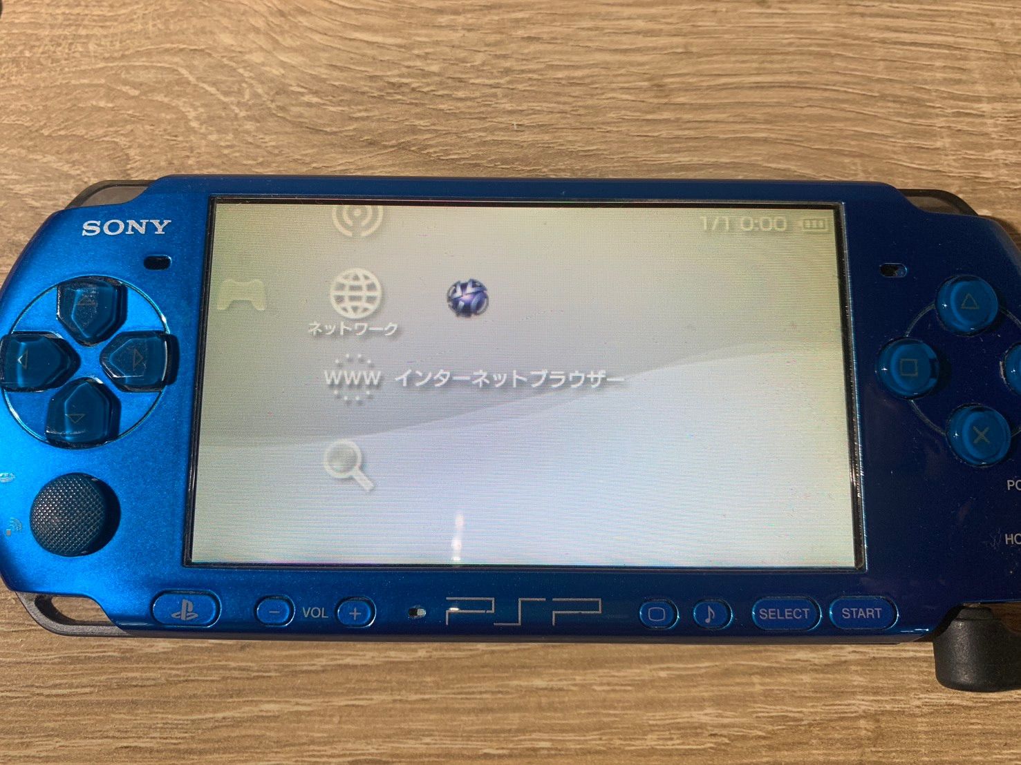 6141 PlayStation ポータブル PSP 3000 バイブラント ブルー 動作 済み UP786_INFO