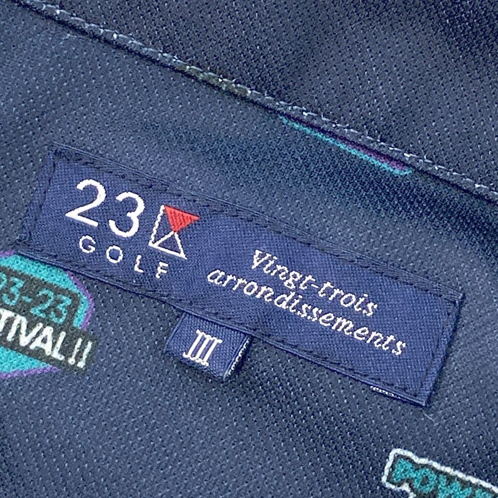 サイズ：3 23区GOLF ニジュウサンクゴルフ 半袖ポロシャツ 総柄
