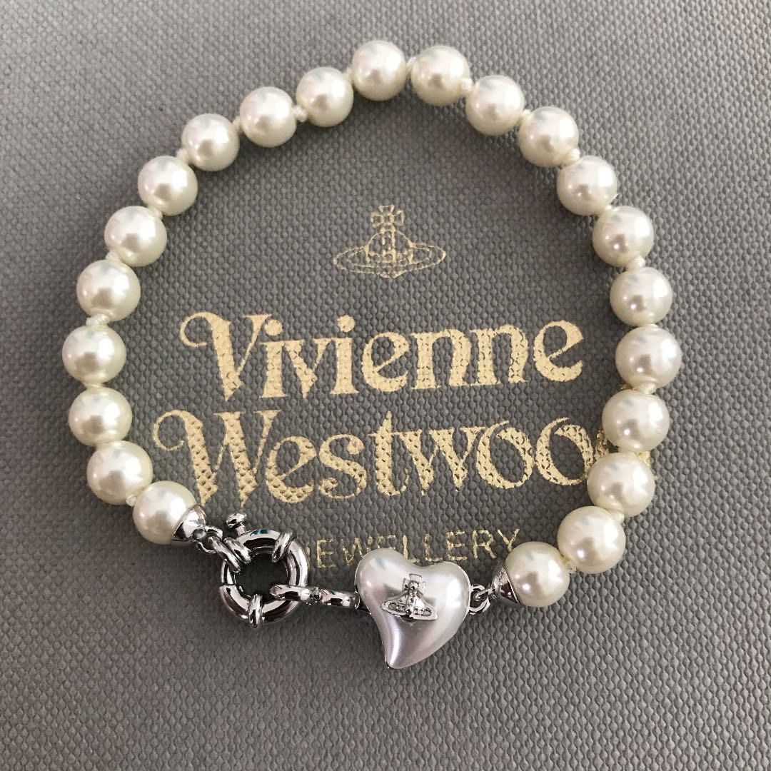 ★vivienne westwood★ハート パール チャーム ブレスレット ☆vivienne westwood☆ハート パール チャーム ブレスレット