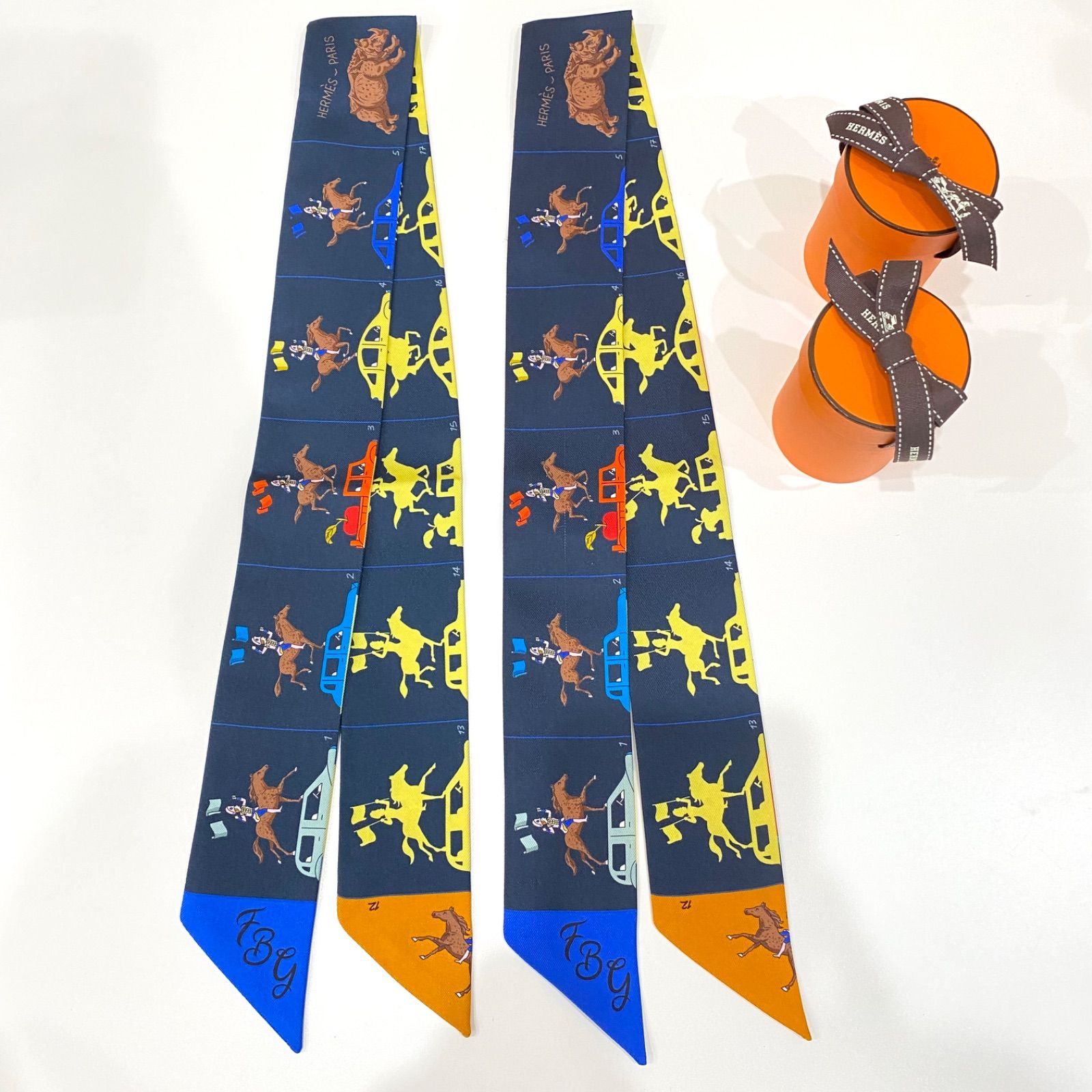 新品未使用【2本セット】HERMESエルメス ツイリー パラード