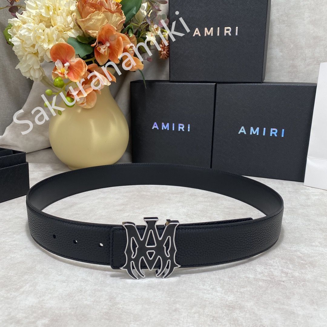 未使用、AMIRIモチーフベルト ゴールド シルバー - メルカリ
