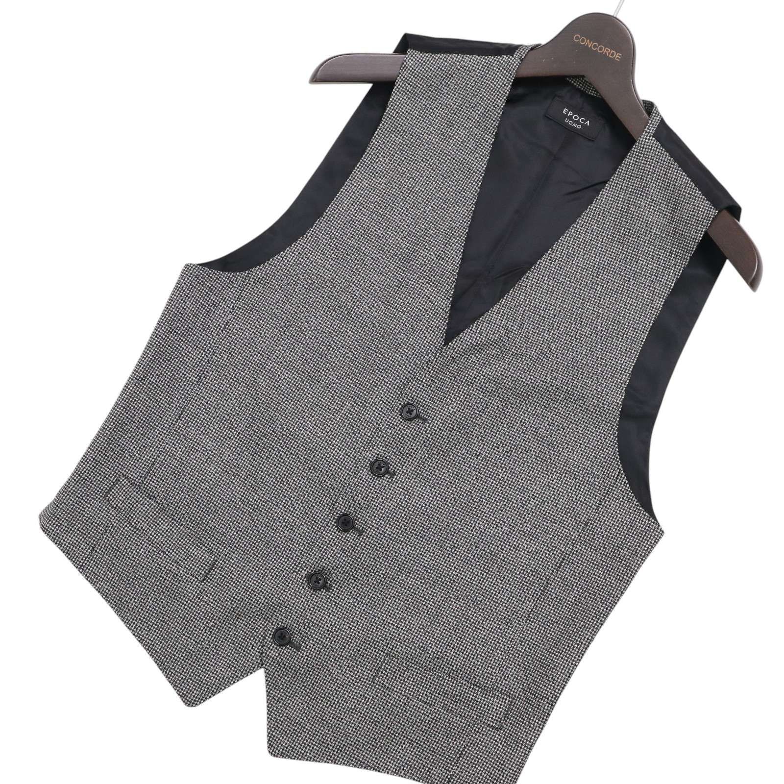 EPOCA UOMO エポカ ウォモ 通年 千鳥柄☆ 切替 シンチバック ベスト 