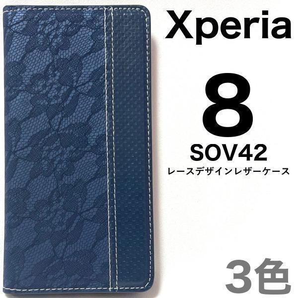 Xperia SOV42 地図柄 デザイン手帳型ケース