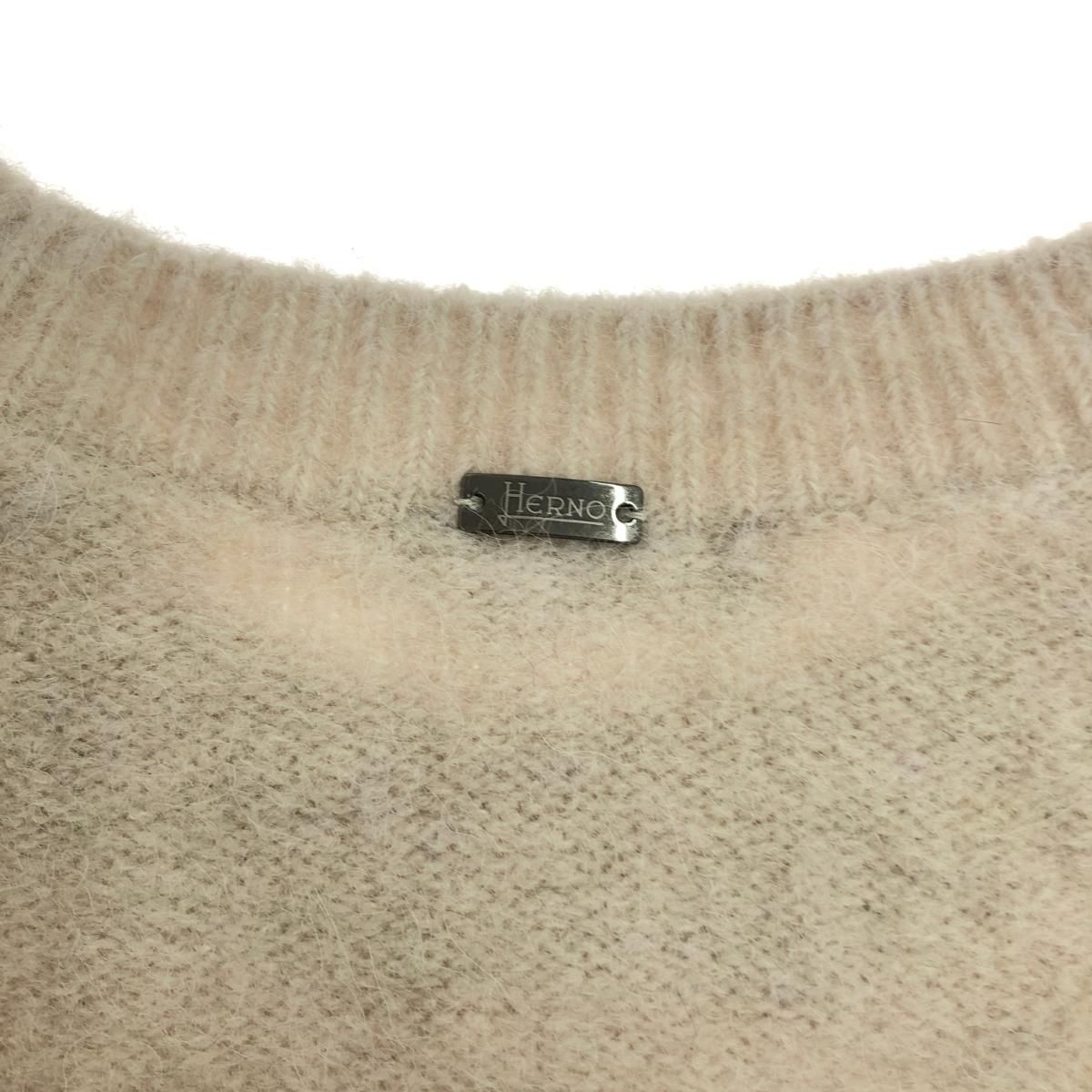 良好 HERNO ヘルノ 長袖ニット サイズ:46 MG00016UR グレー ナイロン 