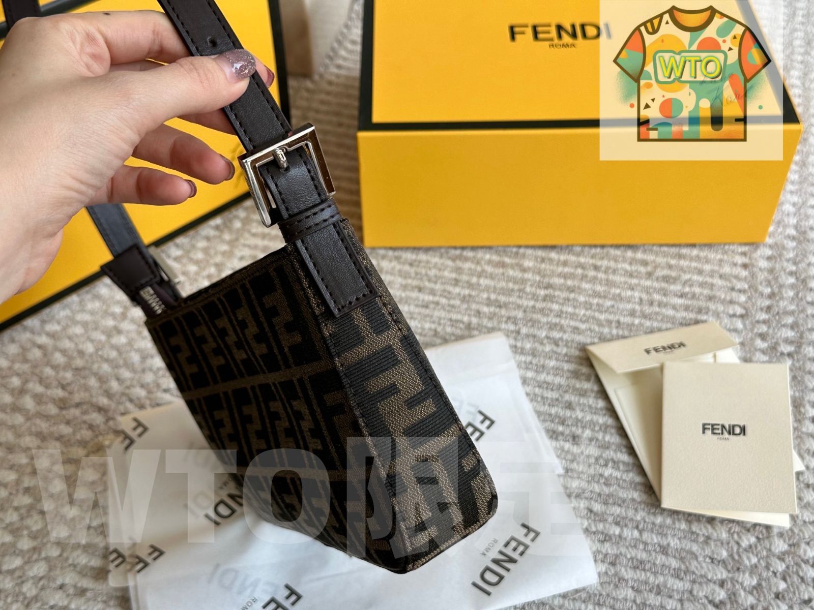 今日WTO】Fendi Vintage Monogram Armpit Mahjong Bag
