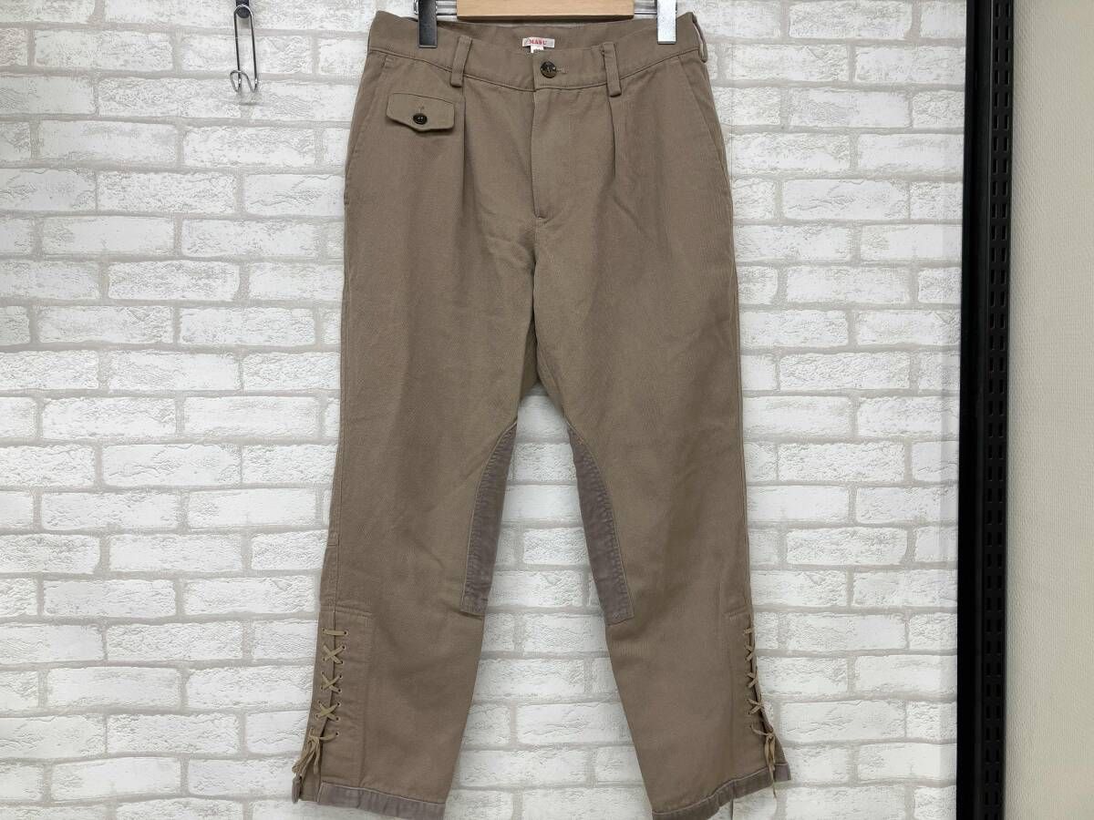 MASU MUFW-PT391 エムエーエスユー ロングパンツ ベージュ ウール メンズ サイズ44