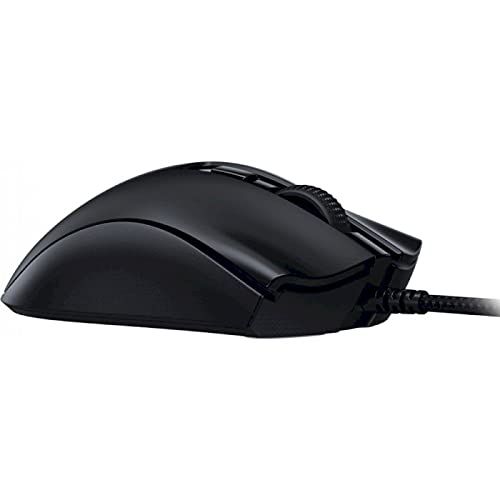 Razer DeathAdder V2 Mini ゲーミングマウス 小型 軽量62g 8500DPI 6ボタン 右手エルゴノミック形状 光学スイッチ  柔らかい布巻ケーブル Chroma RGB 対応 【 [有線・小型・超軽量62g・滑り止めグリップテープ付き]