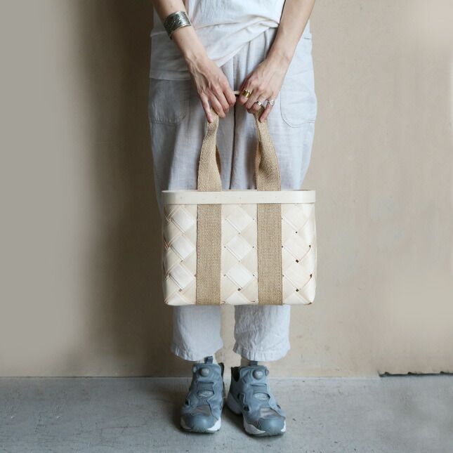 CINQ サンク 白樺のかごバッグ（M）| 高品質 シラカバ かごバッグ