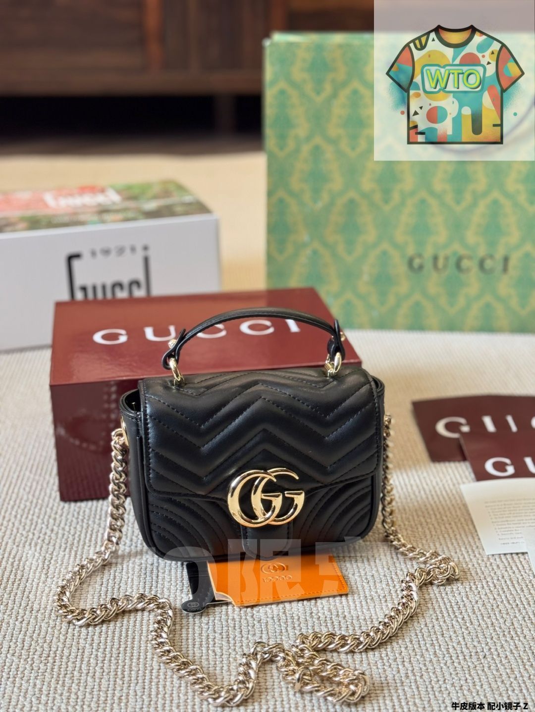 今日WTO】Gucci 手?斜?単肩バッグ（GG マルモント）-WTO輸入2