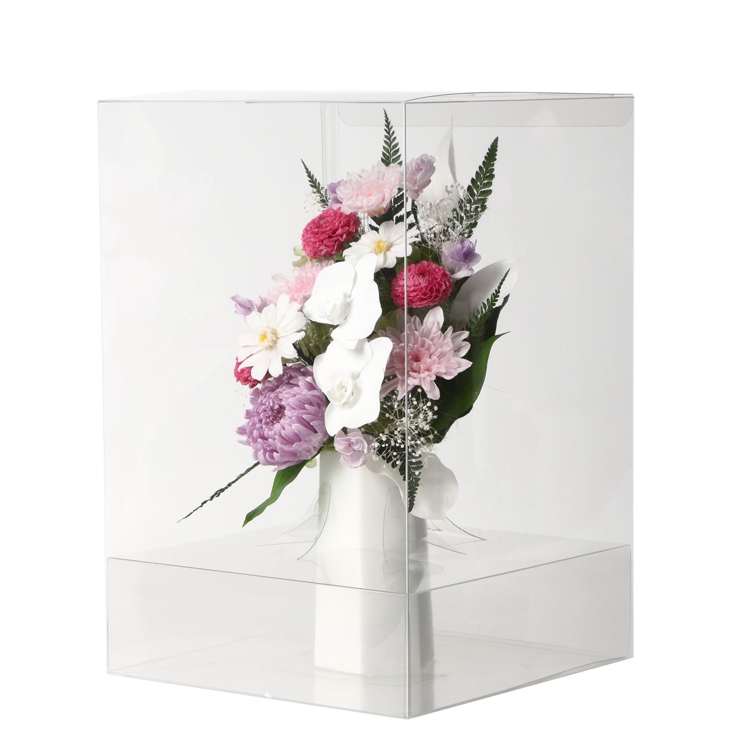 仏花 ガラスドーム お盆 お彼岸 お供え 虹の橋 供花 仏 花 菊