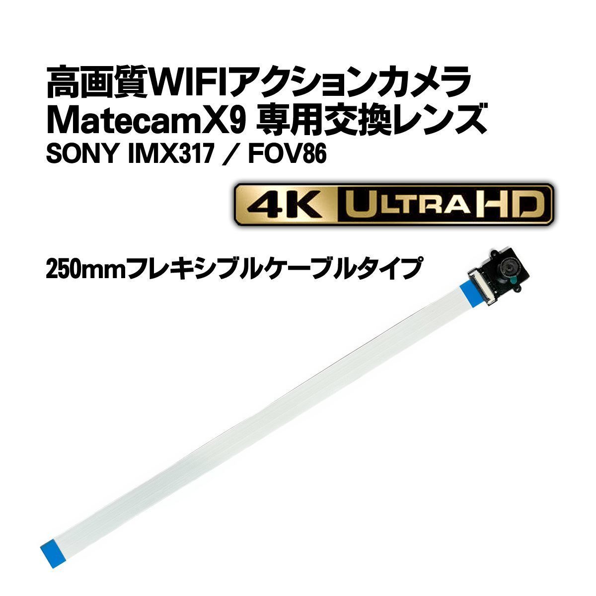 Matecam X9 交換用レンズ FFC250mmタイプ【DIY仕様/SONY IMX317】WIFI 4K 小型カメラ 基盤型 - メルカリ