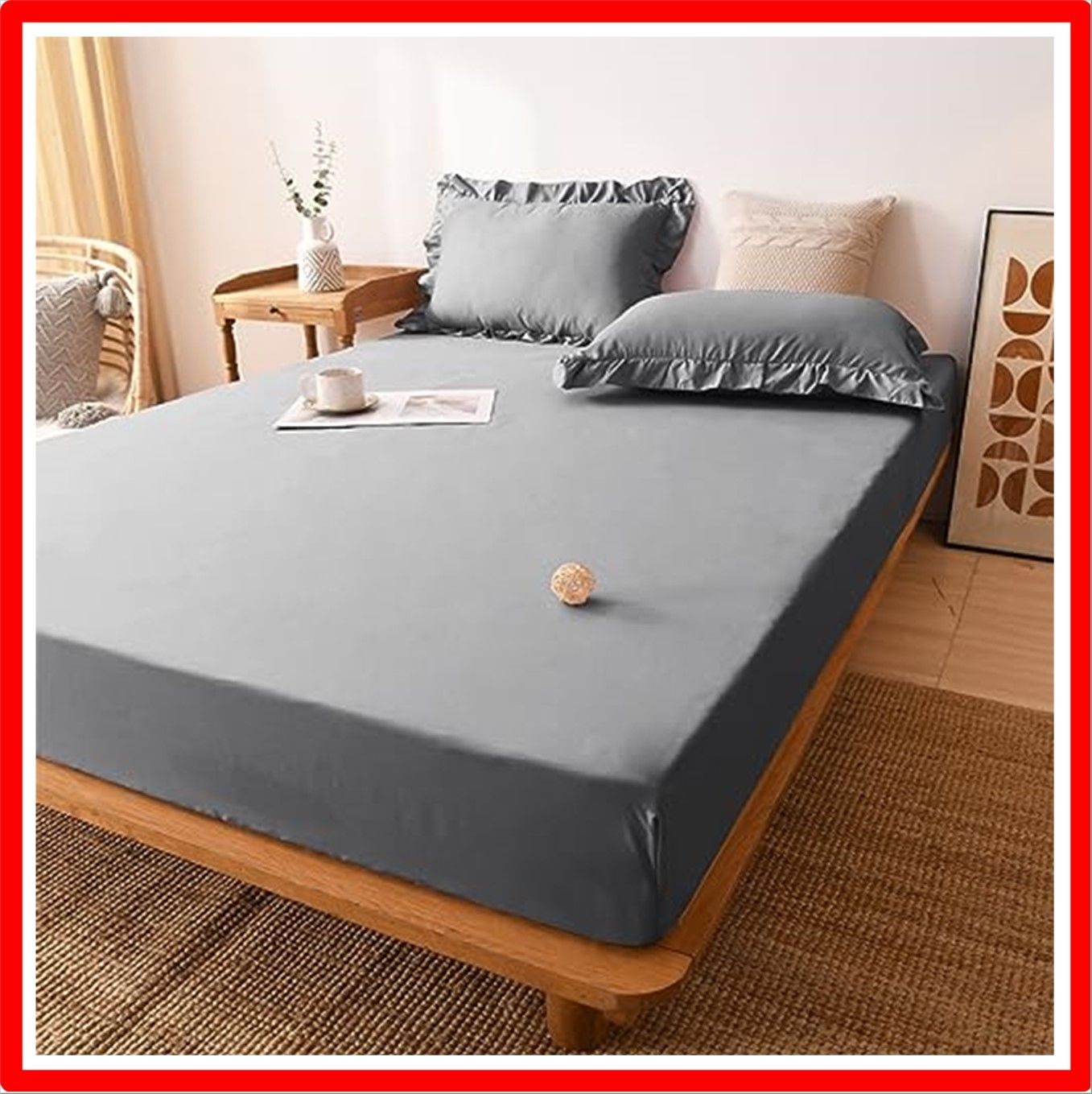 【匿名配送】グレー_クイーン・160×200cm tkone ボックスシーツ 吸水速乾 シーツ ベッドカバー マットレスカバー 抗菌・防臭 洗える さらさら肌触