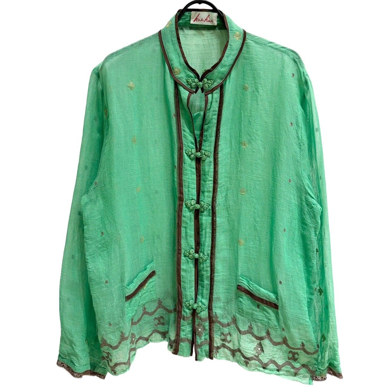 hati hati (ハチハチ) Jamdani china jacket wm20ss-jk001 コットン 