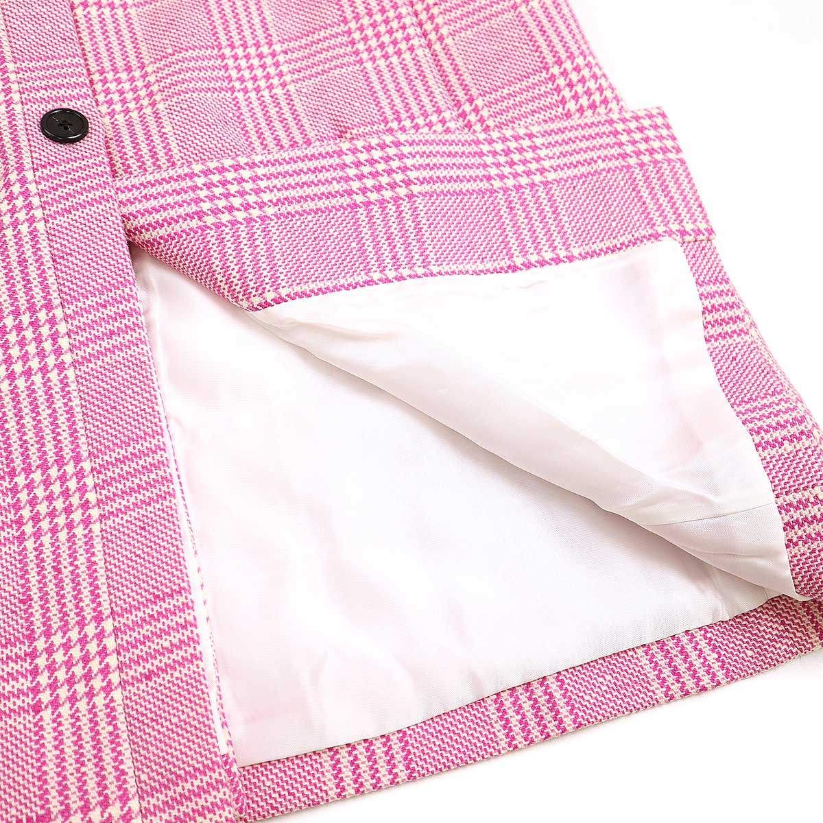 もん様　新品未使用　miu miu チェック柄コート 中古・古着通販】MIU MIU (ミュウミュウ) ウールチェックコート