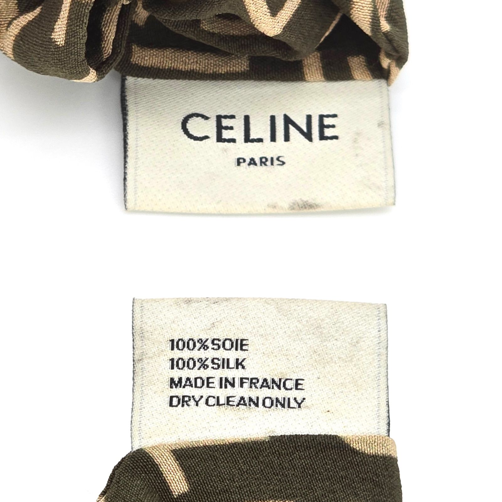 CELINE セリーヌ CELINEロゴ トリオンフ シュシュ ヘアゴム ヘア