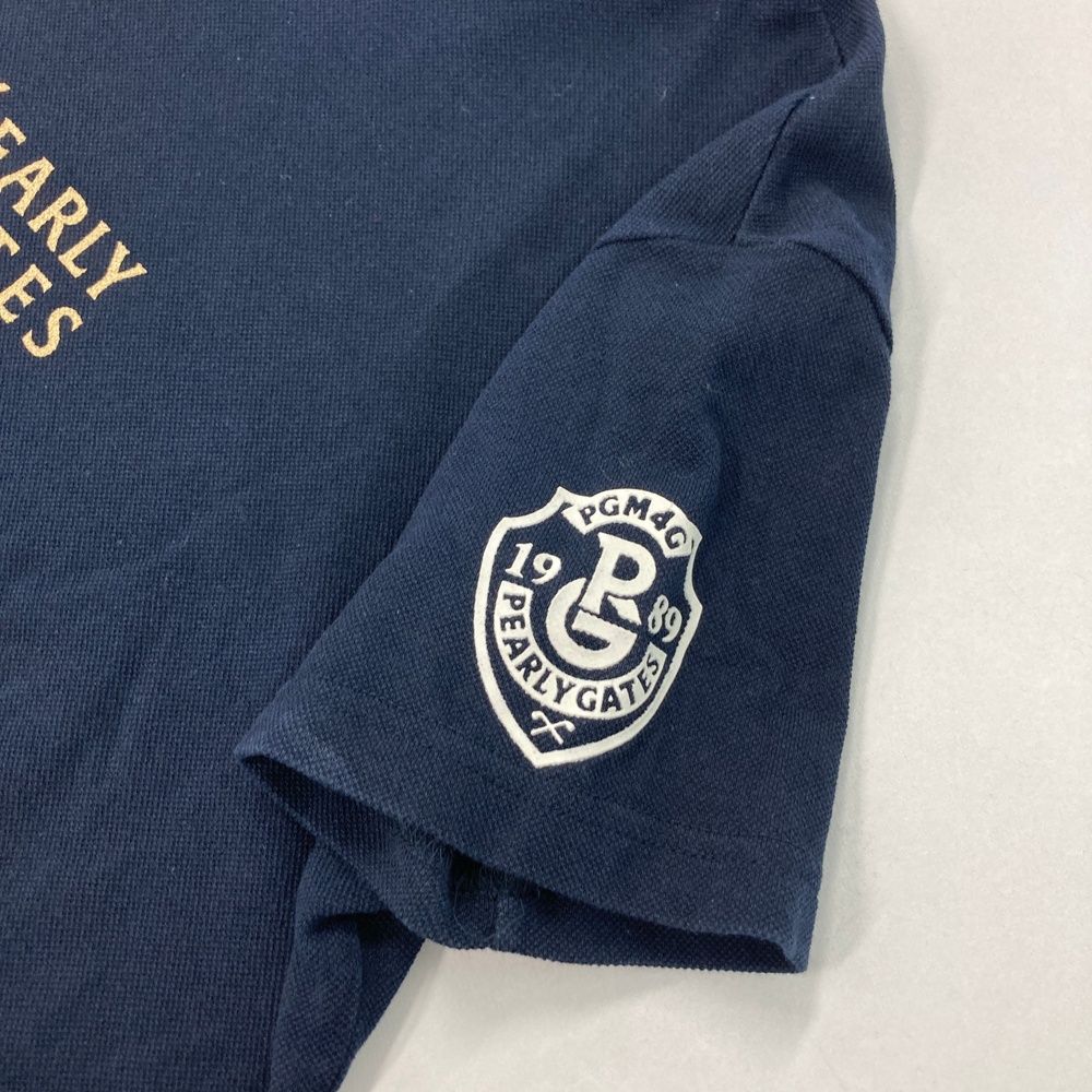 サイズ：2 PEARLY GATES パーリーゲイツ 2022年 ハイネック 半袖Tシャツ  ネイビー系 [240101486641] ゴルフウェア レディース ストスト サイズ：2 PEARLY GATES パーリーゲイツ 2022年 ハイネック 半袖
