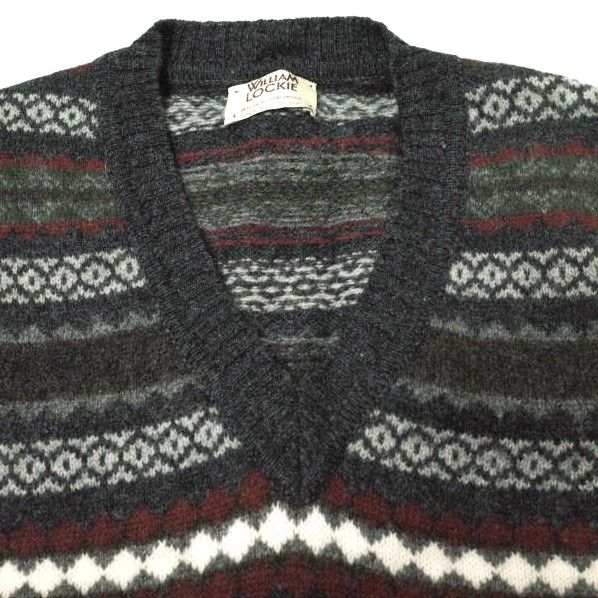 WILLIAM LOCKIE ウィリアムロッキー フェアアイルVネックニットベスト