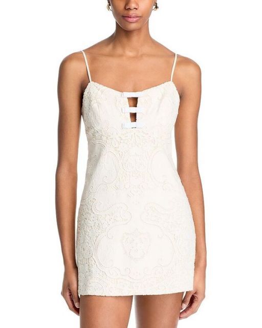 LoveShackFancy ラブシャックファンシー ロザリサ ミニ ドレス PINK x LoveShackFancy Strapless Lace Mini Dress Charlamagne