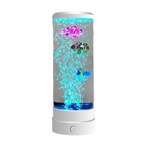 オーナメント ライトアップ フェイク熱帯魚 おしゃれ ホワイト ライトのカラー変更可 バブル USB 乾電池 かわいい 置物 インテリアライト リモートコントロール リアル 寝室 リビング LED