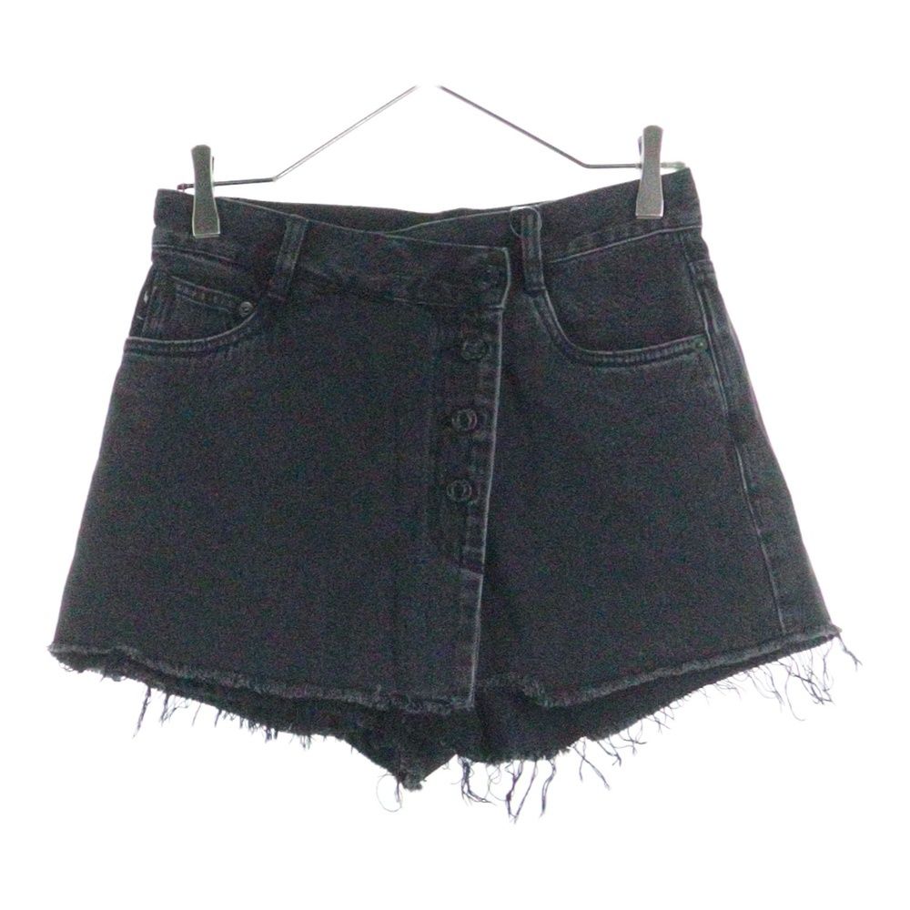 NO BRAND ノーブランド MO-CO. モーアンドコー COTTON IRREGULAR DENIM SHORTS デニムショーツ レディース グレー