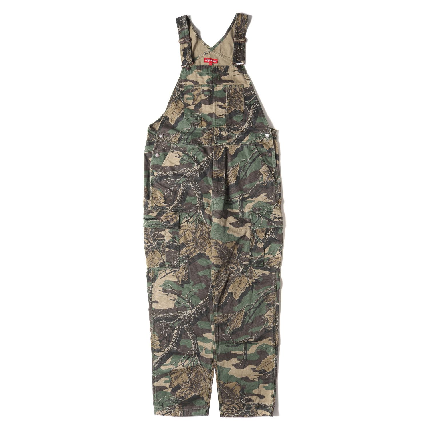 新品同様 Supreme シュプリーム サイズ:L 22AW リーフカモ カーゴ デニム オーバーオール Cargo Denim Overalls カモフラージュ(Branch Woodland Camo) 迷彩 ボトムス ズボン【メンズ】