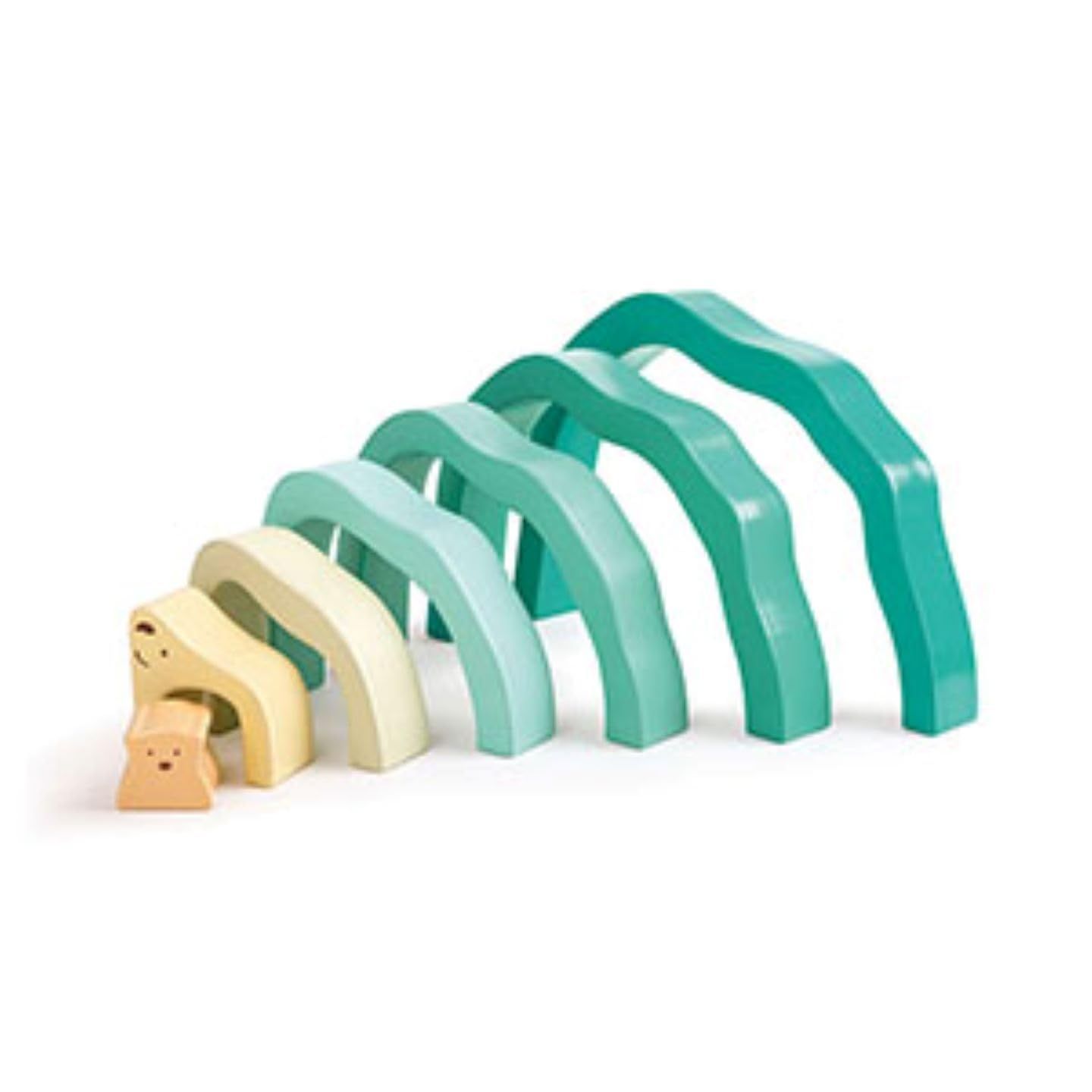 【新着商品】Hape(ハペ) カラフルアーチ しろくま 3×21×14cm 2才以上 木製 知育玩具 積み木 おもちゃ E0490