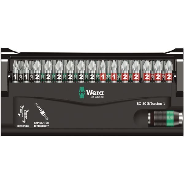 WERA ヴェラ 29本組 差込6.35mm Bi-Torsion ビットセット 057430 工具 ツール DIY 作業工具 道具