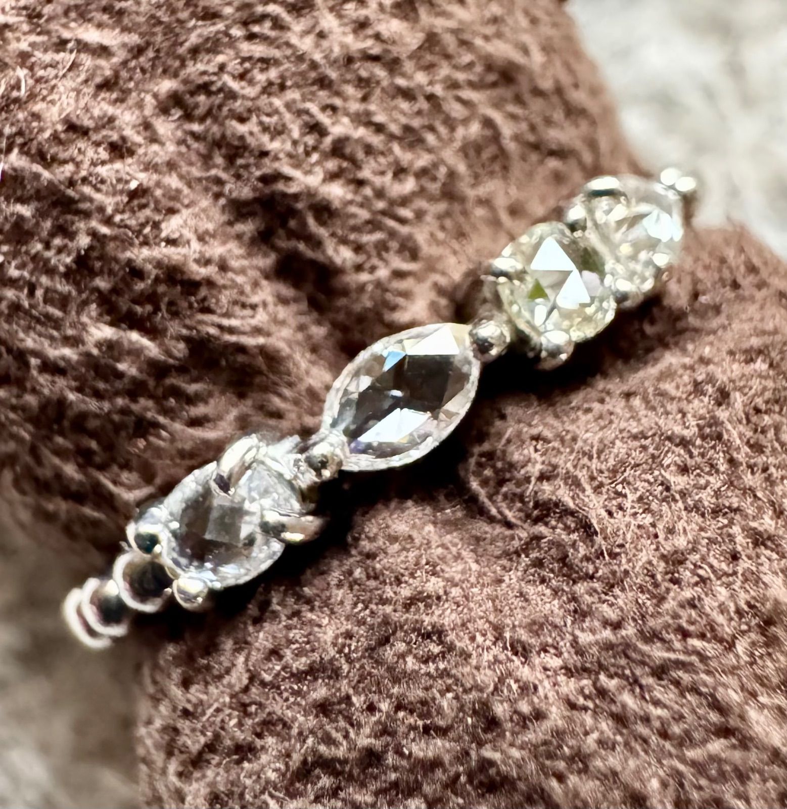 28/美品 セイレーンアズーロ Pt900 ローズカット ダイヤ リング 指輪 28/美品 セイレーンアズーロ Pt900 ローズカット ダイヤ リング 指輪