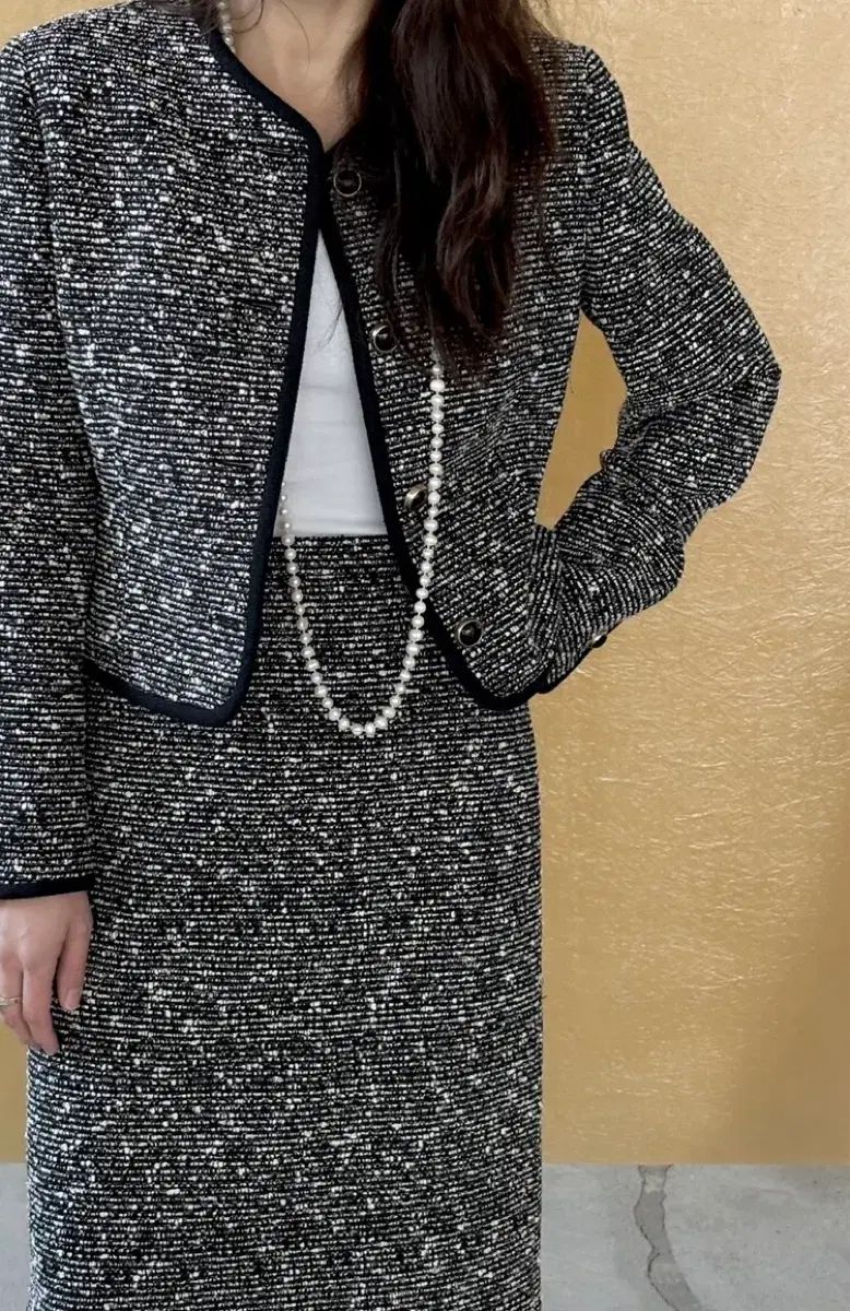 セモメン Rhea Tweed Jacket ツイード セット 36