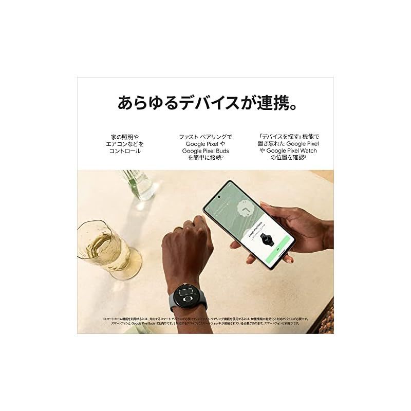 Google グーグル Pixel Watch 心拍計 Matte Black ステンレス ケース 