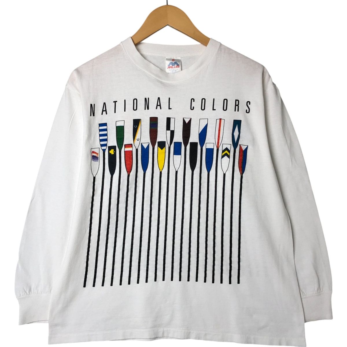 古着 90年代 MILLER ロングTシャツ ロンT USA製 メンズL相当 