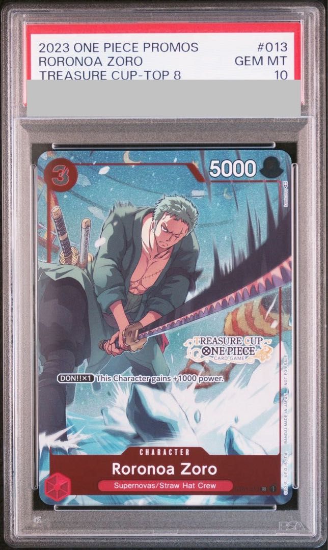 PSA10ロロノア・ゾロ トレジャーカップ 英語版 PROMO ST01-013 PSA10】ロロノア・ゾロ SR トレジャーカップ 英語版 PROMO ST01