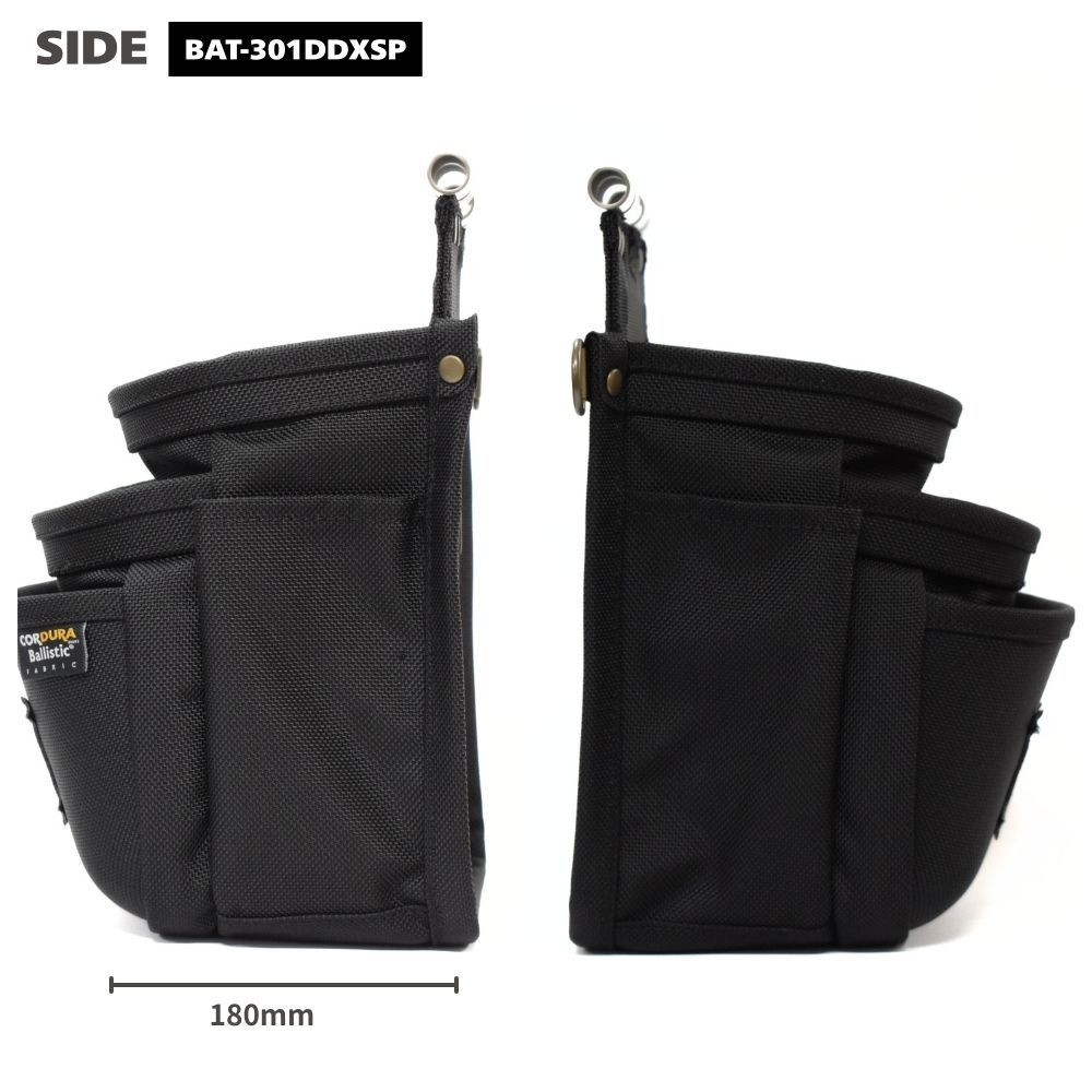 ニックス 腰道具 KNICKS BAT 前袋EVA型押し 背面チタン補強プレート入り 背折れ防止 チェーンタイプ コーデュラ バリスティック 3段腰袋 その他 金物 部品 DIY 工具