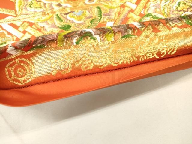 平和屋着物○西陣 河合美術織物謹製 六通柄袋帯 唐織 正倉院花文 金糸