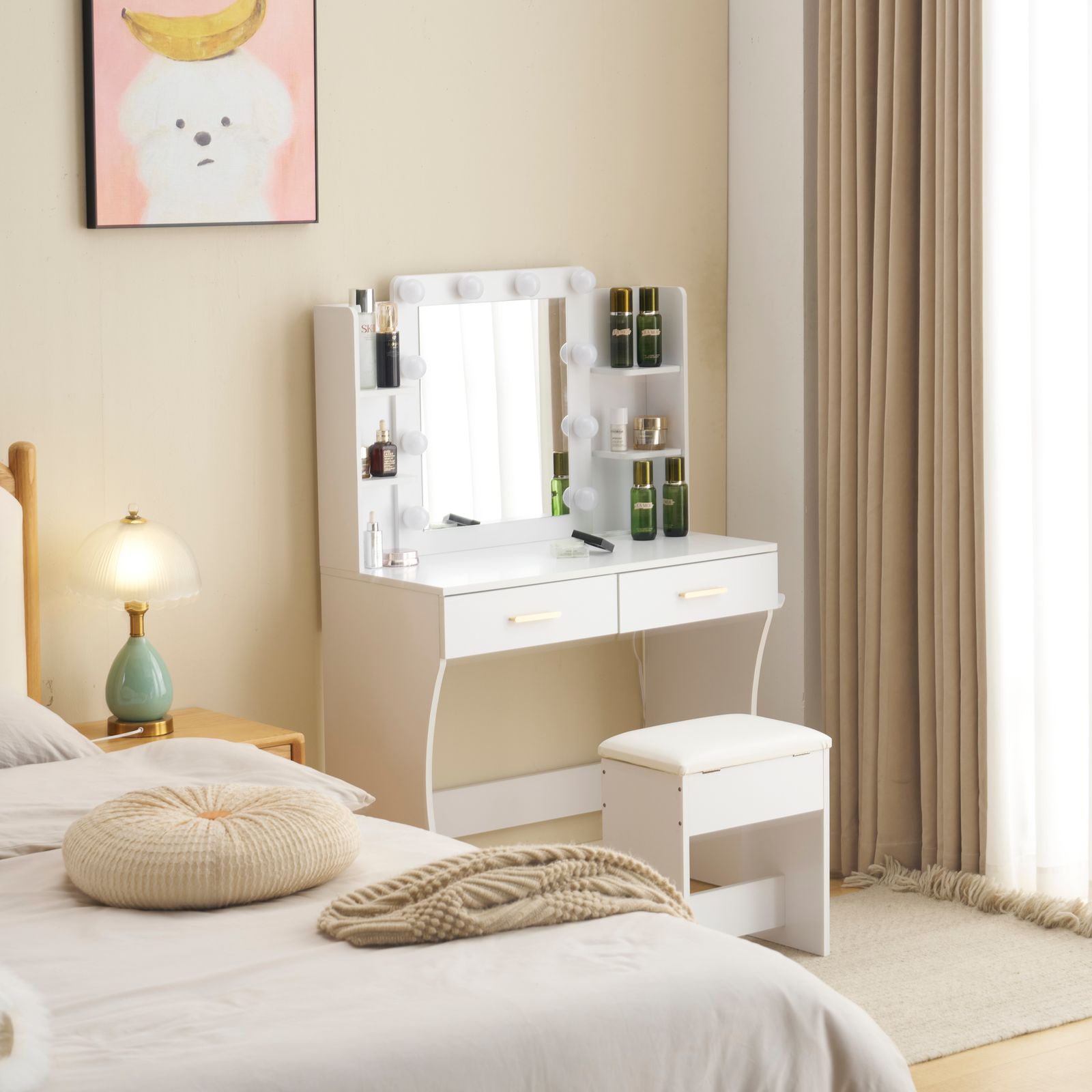 ミラー付き 省スペース