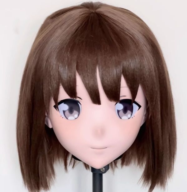 全頭マスク カツラ付き ロック付き NO.16 フルマスク ドール