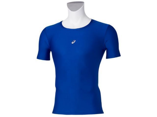 asics アシックス 18 UNDER SHIRTS HS ロイヤル L 2121A281 401 | スポーツ 運動 衣類 服 ウエア ウェア 男性 紳士服 メンズ 野球 ベースボール トップス インナー 半袖 ハーフスリーブ 丸首 クルーネック 