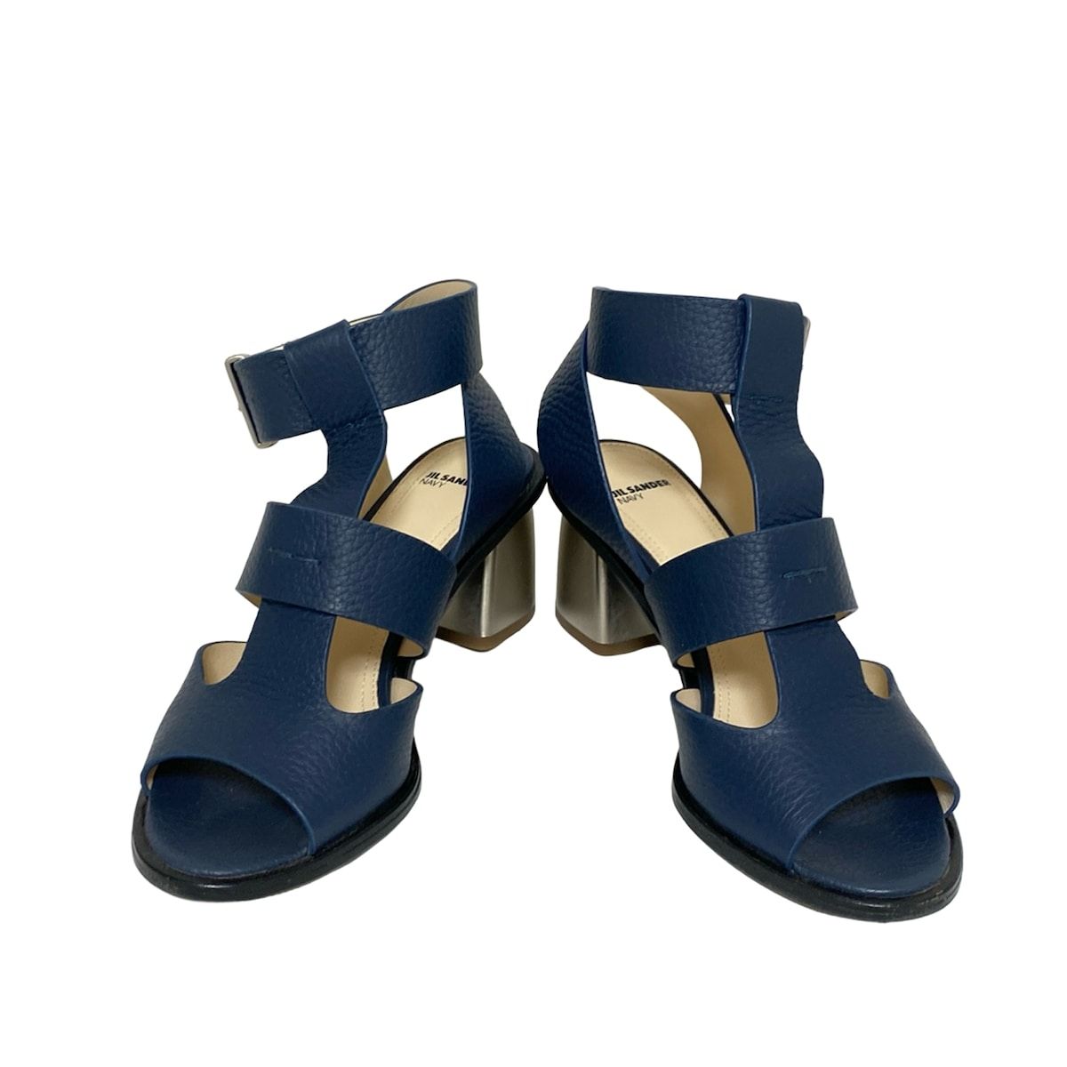 JILSANDER ジルサンダー サンダル 36 レディース - ネイビー NAVY レザー