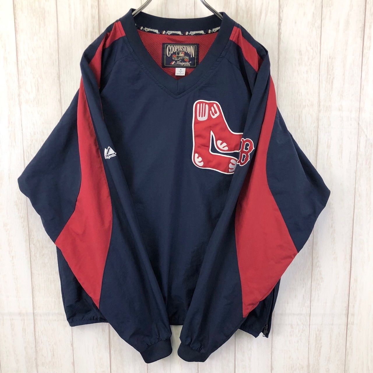 MLB】ボストン・レッドソックス ナイロンプルオーバー STARTER 90s