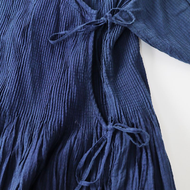 メゾンドソイル maison de soil コットン ピンタック ギャザー 染色