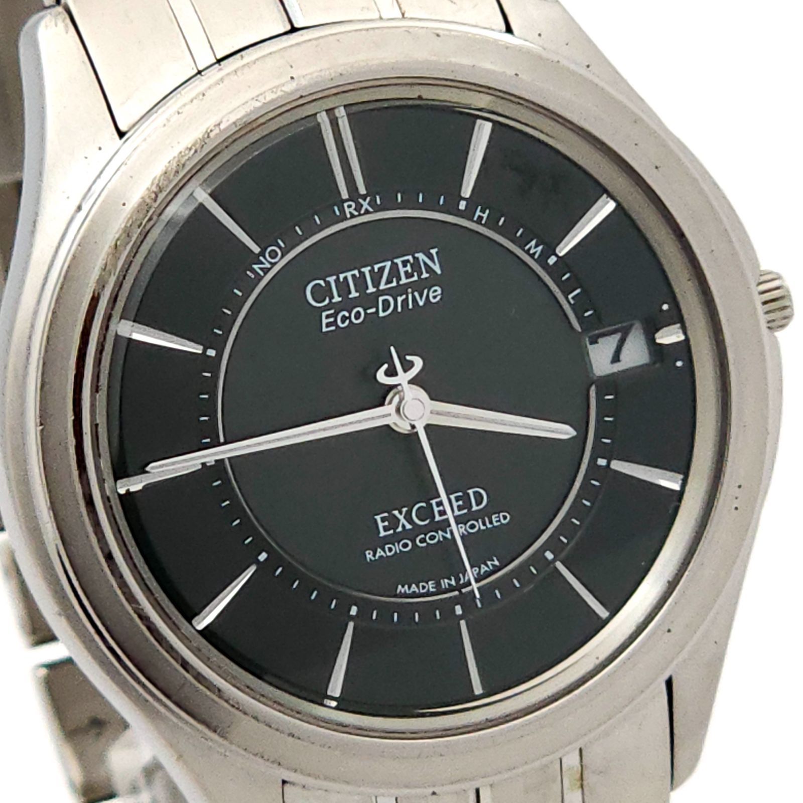 CITIZEN シチズン エクシード H111-T012671 ソーラー電波 動作品 チタニウム - メルカリ