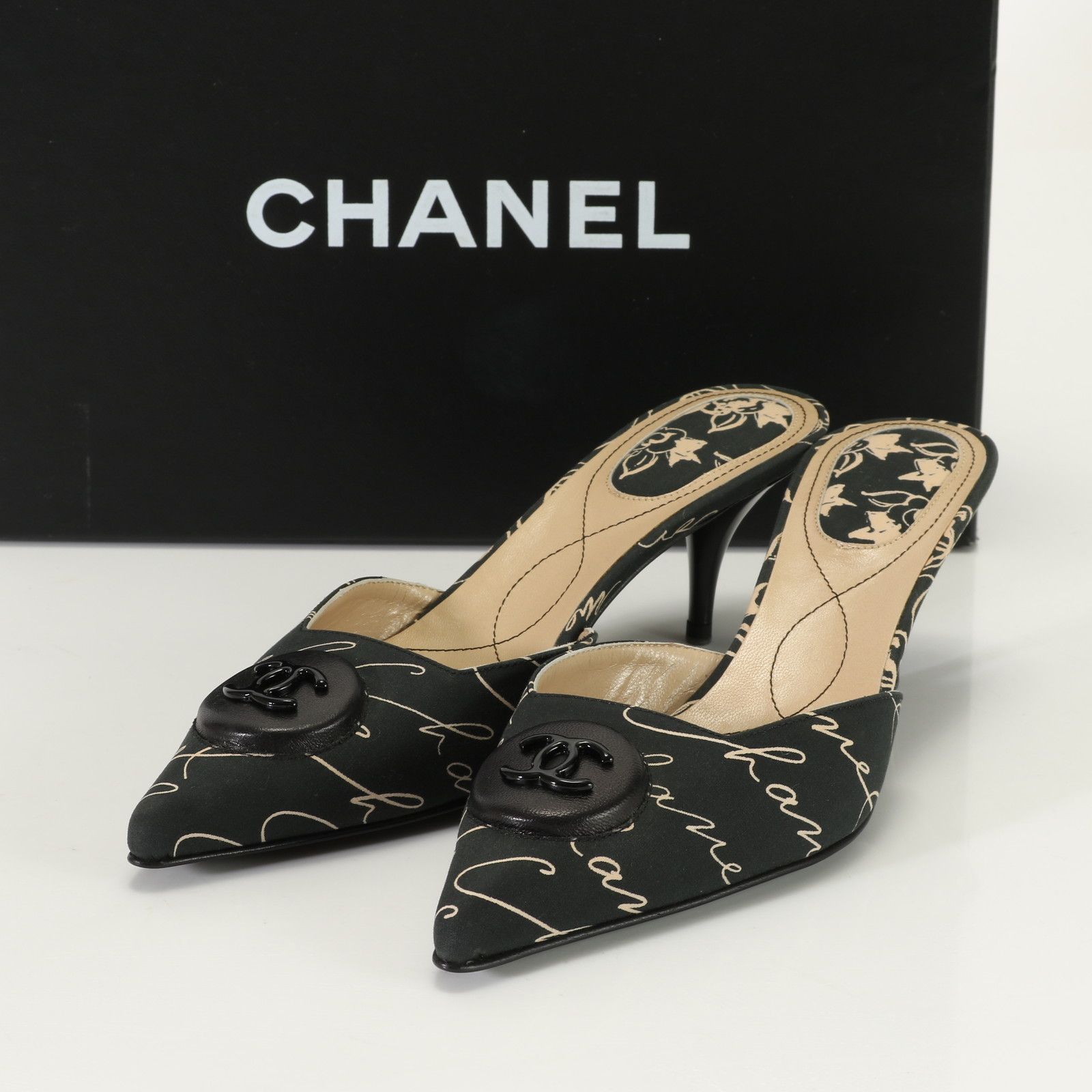 CHANEL シャネル 美品 ミュール ハイヒール | nate-hospital.com