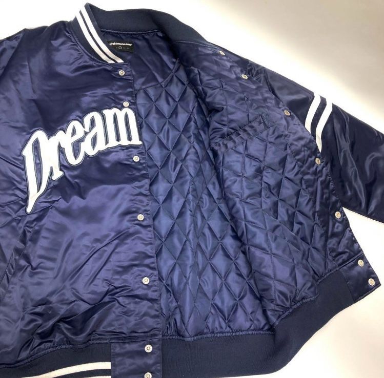 dream team ドリームチーム サテンボンバージャケット サイズL 中古