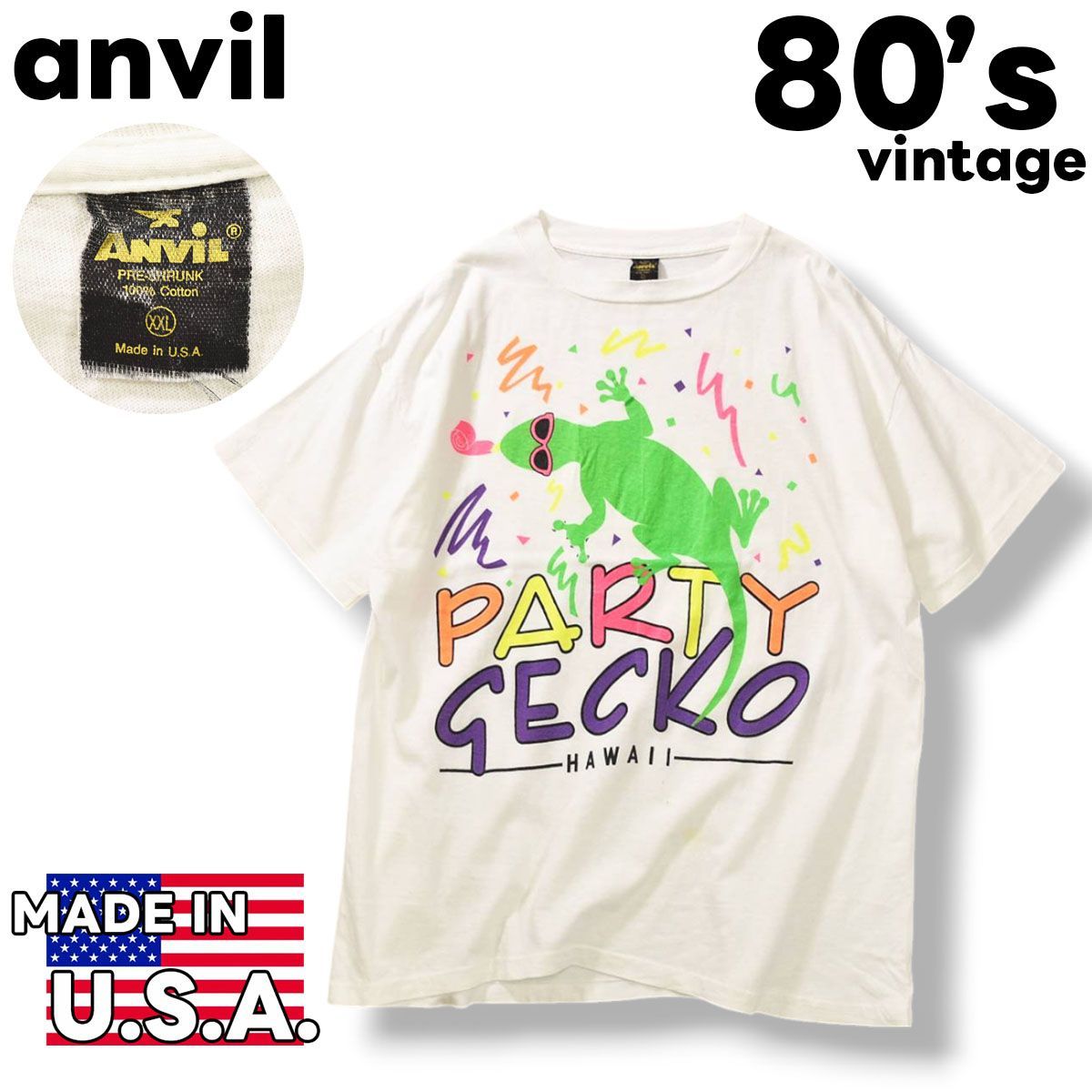 希少】 80sヴィンテージ USA製 アンビル anvil GECKO トカゲ ビッグ 
