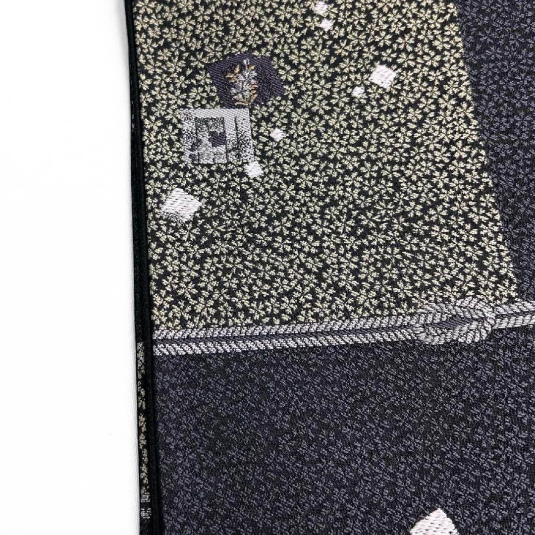 未着用 袋帯 市松 源氏香 色紙散らし 水引 紫 緑 着物 014a d - メルカリ