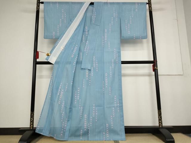 平和屋着物＊夏物 小紋 絽 舞蝶文 縞 洗える着物 AAAY0691st - メルカリ 